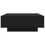 Salongbord Med Led-Lys Svart 80X80X31 Cm