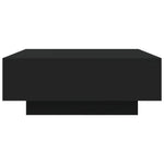 Salongbord Med Led-Lys Svart 80X80X31 Cm
