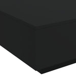 Salongbord Med Led-Lys Svart 80X80X31 Cm
