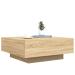 Salongbord Med Led-Lys Sonoma Eik 80X80X31 Cm