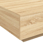 Salongbord Med Led-Lys Sonoma Eik 80X80X31 Cm