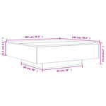 Salongbord Hvit 100X100X31 Cm Konstruert Tre