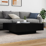 Salongbord Svart 100X100X31 Cm Konstruert Tre