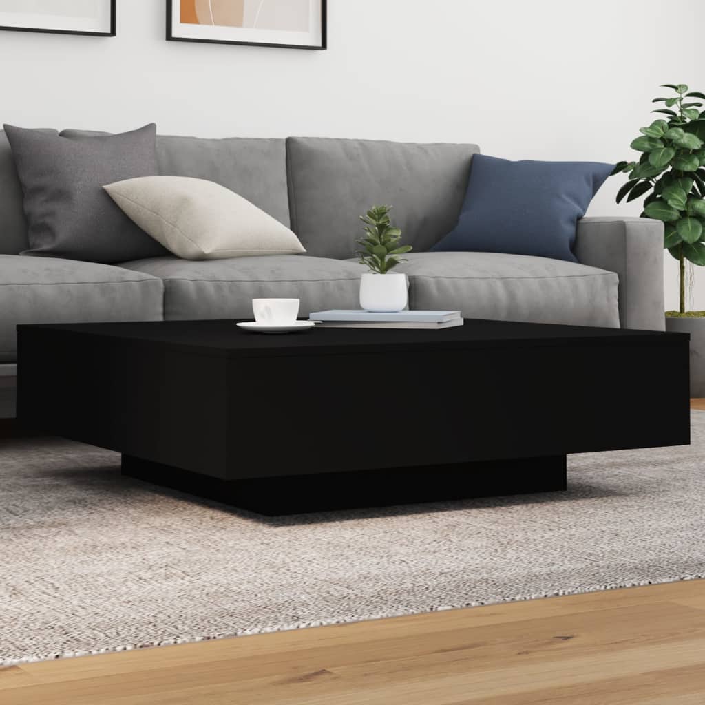 Salongbord Svart 100X100X31 Cm Konstruert Tre