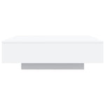 Salongbord Med Led-Lys Hvit 100X100X31 Cm