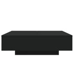 Salongbord Med Led-Lys Svart 100X100X31 Cm