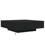 Salongbord Med Led-Lys Svart 100X100X31 Cm