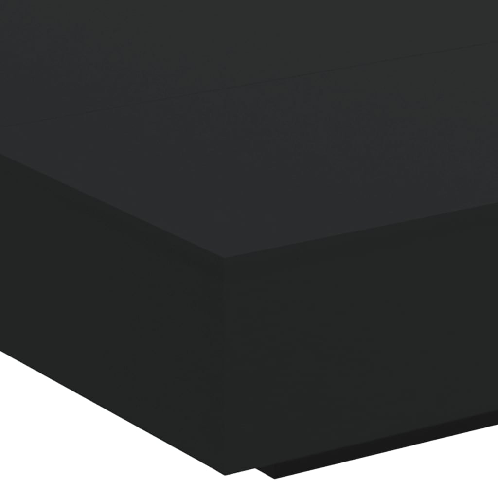 Salongbord Med Led-Lys Svart 100X100X31 Cm