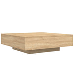 Salongbord Med Led-Lys Sonoma Eik 100X100X31 Cm