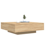 Salongbord Med Led-Lys Sonoma Eik 100X100X31 Cm