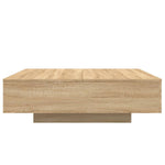 Salongbord Med Led-Lys Sonoma Eik 100X100X31 Cm