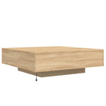 Salongbord Med Led-Lys Sonoma Eik 100X100X31 Cm