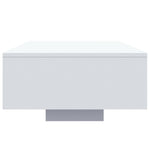 Salongbord Med Led-Lys Hvit 85X55X31 Cm