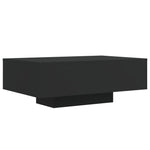 Sofabord Med Led-Lys Svart 85X55X31 Cm