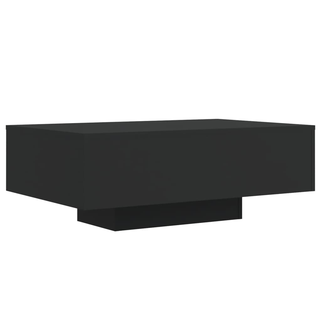 Sofabord Med Led-Lys Svart 85X55X31 Cm