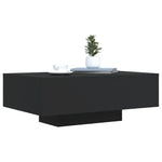 Sofabord Med Led-Lys Svart 85X55X31 Cm
