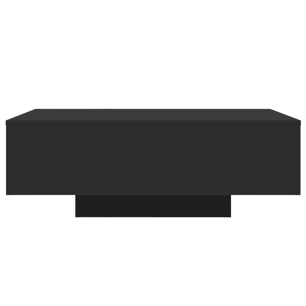Sofabord Med Led-Lys Svart 85X55X31 Cm