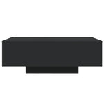 Sofabord Med Led-Lys Svart 85X55X31 Cm