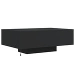 Sofabord Med Led-Lys Svart 85X55X31 Cm