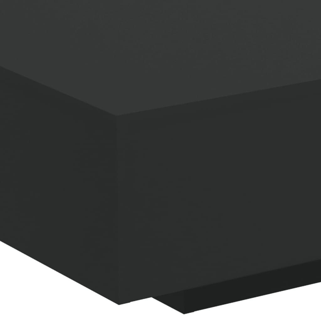 Sofabord Med Led-Lys Svart 85X55X31 Cm