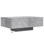 Salongbord Med Led-Lys Betonggrå 85X55X31 Cm