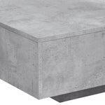 Salongbord Med Led-Lys Betonggrå 85X55X31 Cm