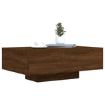 Salongbord Med Led-Lys Brun Eik 85X55X31 Cm