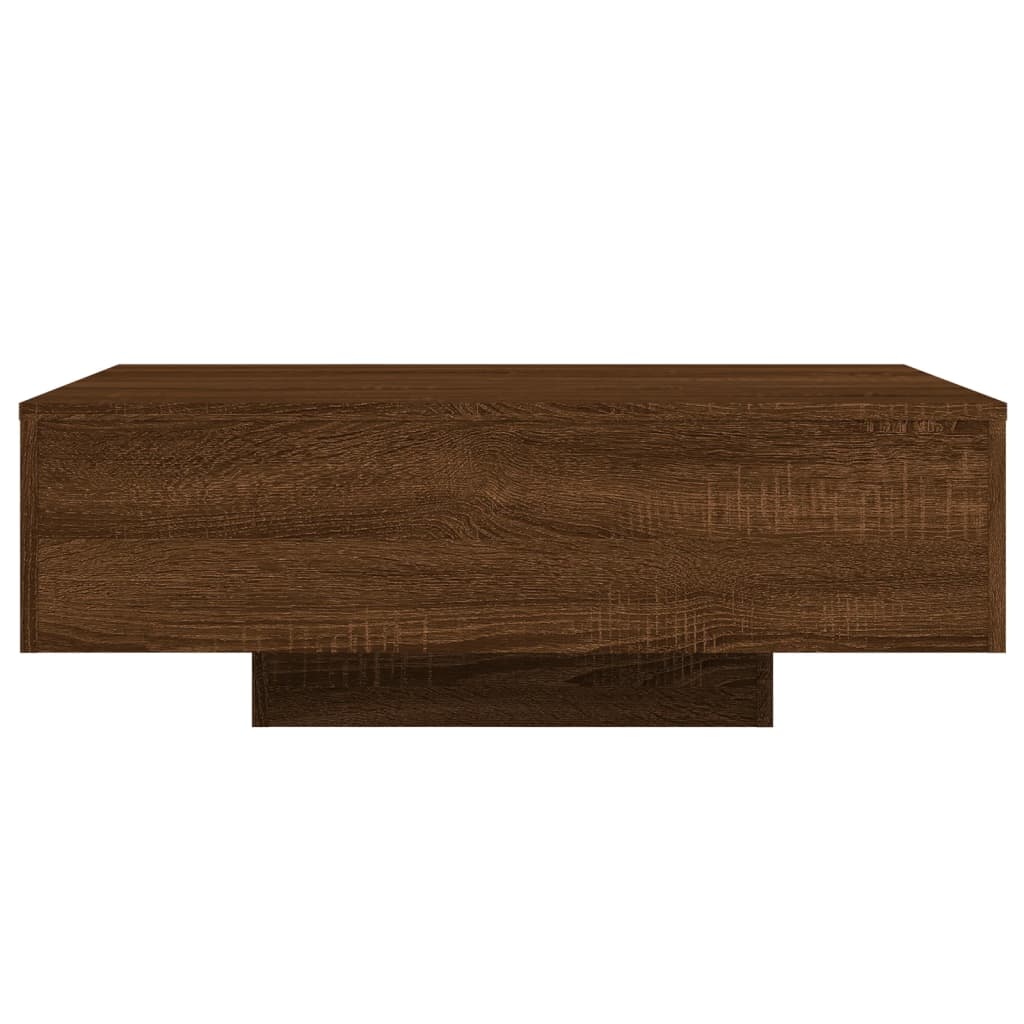 Salongbord Med Led-Lys Brun Eik 85X55X31 Cm