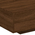 Salongbord Med Led-Lys Brun Eik 85X55X31 Cm