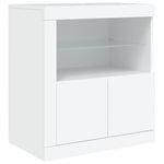Skjenk Med Led-Lys Hvit 60,5X37X67 Cm