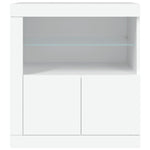 Skjenk Med Led-Lys Hvit 60,5X37X67 Cm