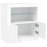 Skjenk Med Led-Lys Hvit 60,5X37X67 Cm