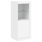 Skjenk Med Led-Lys Hvit 41X37X100 Cm