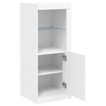 Skjenk Med Led-Lys Hvit 41X37X100 Cm