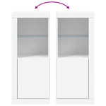 Skjenk Med Led-Lys Hvit 41X37X100 Cm