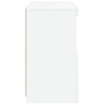Skjenk Med Led-Lys Hvit 60X37X67 Cm