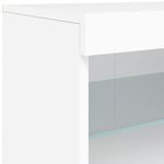 Skjenk Med Led-Lys Hvit 60X37X67 Cm