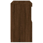 Skjenk Med Led-Lys Brun Eik 60X37X67 Cm