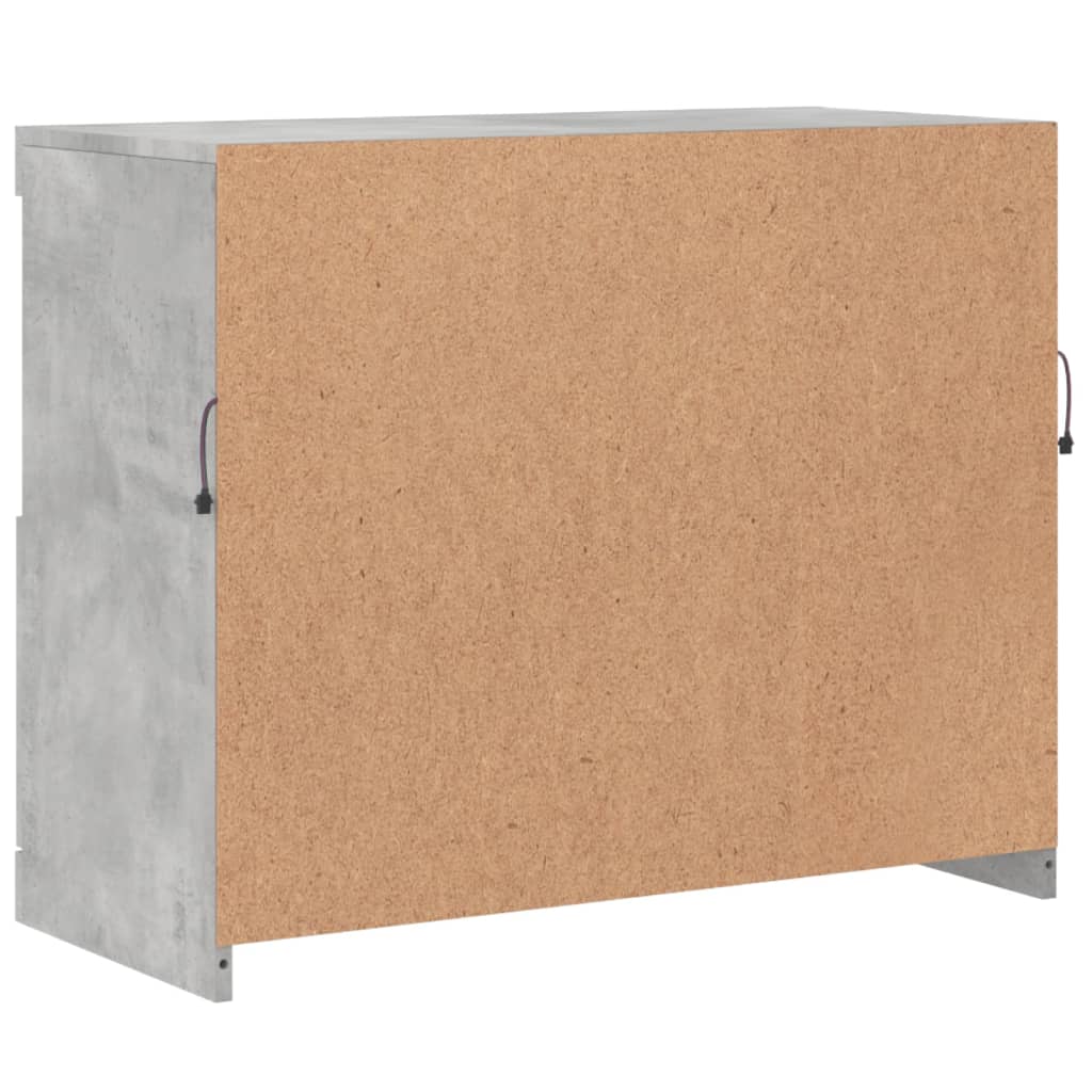 Skjenk Med Led-Lys Betonggrå 81X37X67 Cm