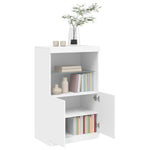Skjenk Med Led-Lys Hvit 60,5X37X100 Cm