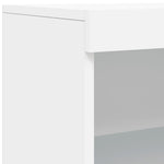 Skjenk Med Led-Lys Hvit 60,5X37X100 Cm