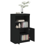 Skjenk Med Led-Lys Svart 60,5X37X100 Cm