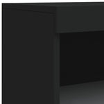 Skjenk Med Led-Lys Svart 60,5X37X100 Cm