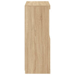 Skjenk Med Led-Lys Sonoma Eik 60,5X37X100 Cm