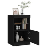 Skjenk Med Led-Lys Svart 41X37X67 Cm