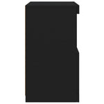 Skjenk Med Led-Lys Svart 41X37X67 Cm