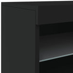 Skjenk Med Led-Lys Svart 41X37X67 Cm