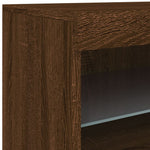 Skjenk Med Led-Lys Brun Eik 41X37X67 Cm