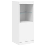 Skjenk Med Led-Lys Hvit 41X37X100 Cm
