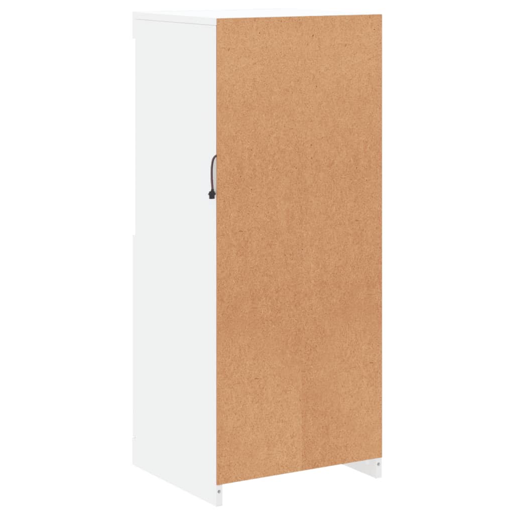 Skjenk Med Led-Lys Hvit 41X37X100 Cm